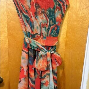 Vibrant Abstract Maxi Dress